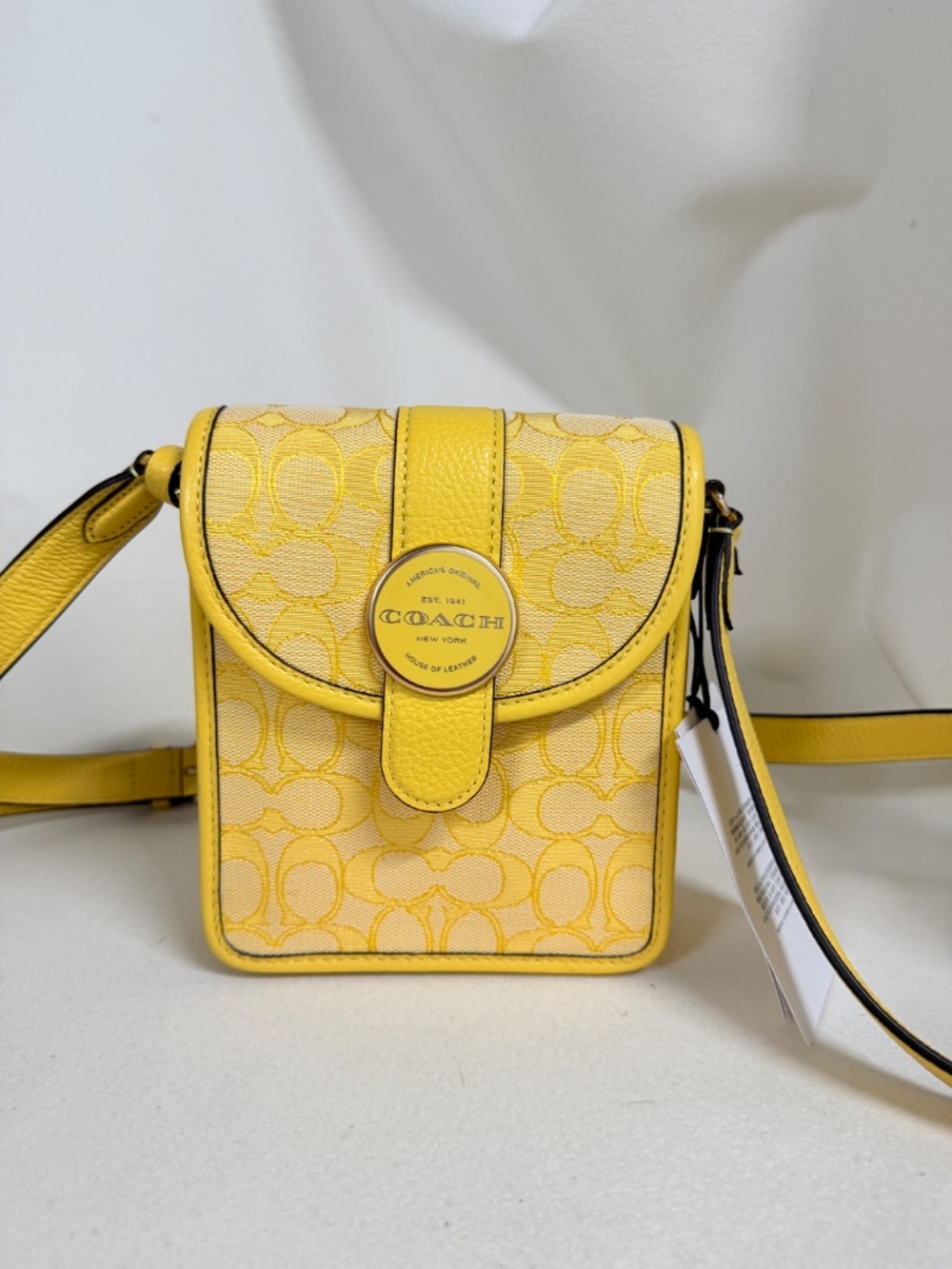 Coach North/South Lonnie Crossbody In Signature Jacquard c8321